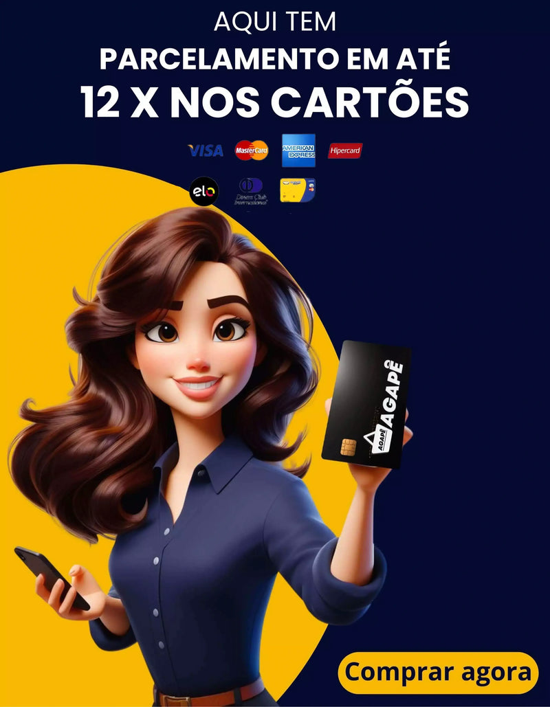 Aproveite! Parcelamento em até 12x nos cartões disponível aqui.