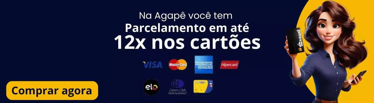 Aproveite! Parcelamento em até 12x nos cartões disponível aqui.