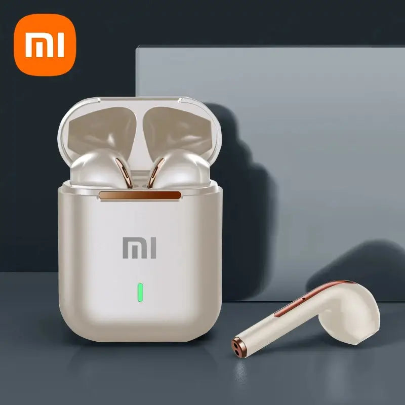 Fone  de ouvido Xiaomi-J18 Bluetooth sem fio | Cancelamento de Ruído & Microfone - Dourado - Agapê 